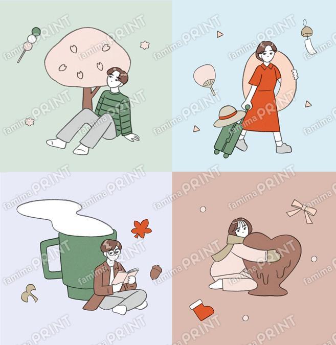 LaLa Begin ギフトカレンダー Yu Fukagawa シール 春夏秋冬