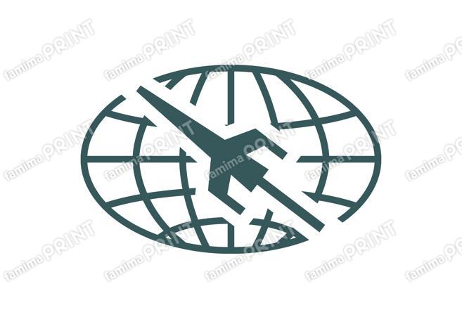 TRANS CONTINENTS 地球儀・飛行機アイコン ビリジアン