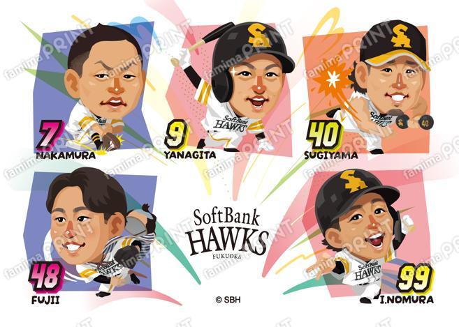 26ホークス　テレQコラボステッカーB