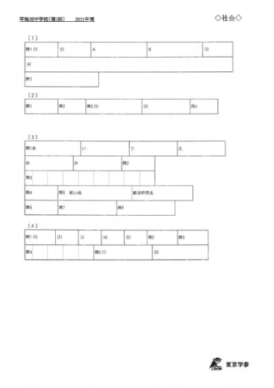 2021K10早稲田中第2回社会