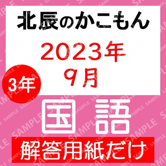 2023年度３年４回国語解答用紙のみ