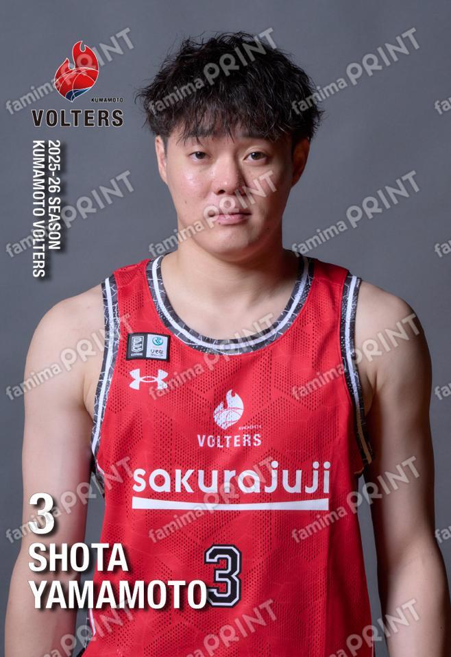 熊本ヴォルターズ #3 山本 翔太,ファミマプリント,コンビニ,コピー機