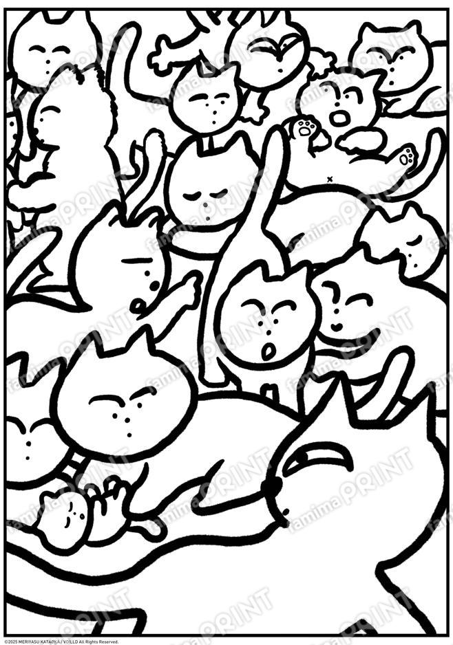 CAT塗り絵_wb