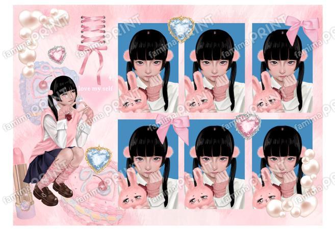 世界一可愛い証明写真-ふわふわピンク-