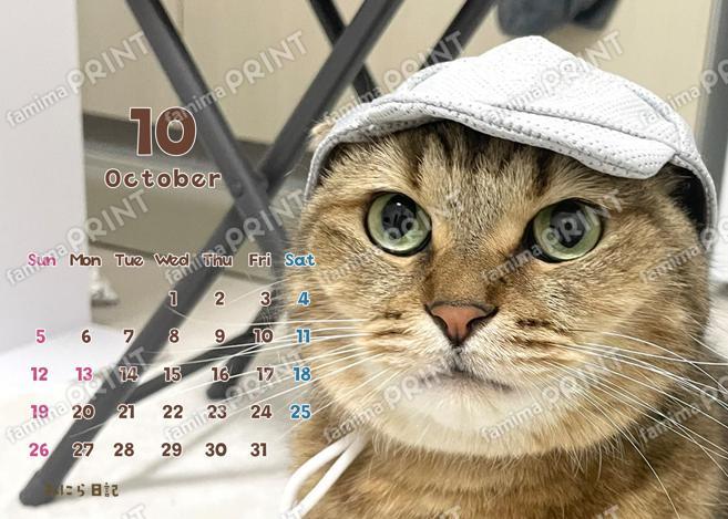 みにら日記選択式カレンダー10月