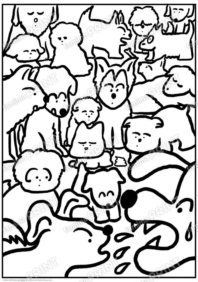 DOG塗り絵_wb
