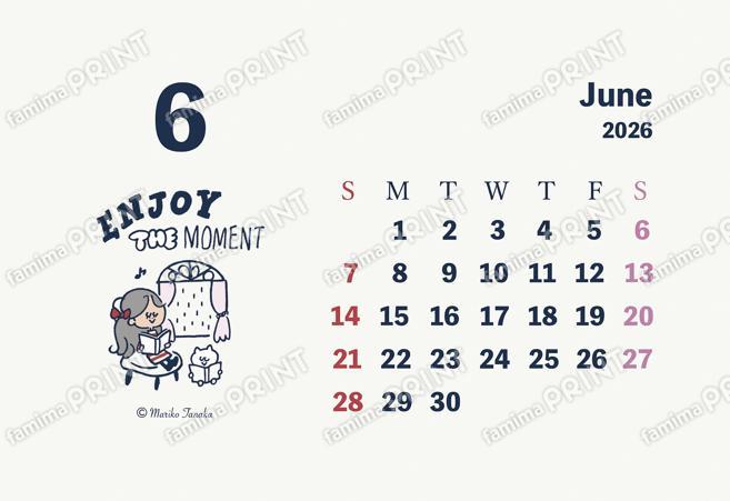 MarikoTanakaカレンダー6月