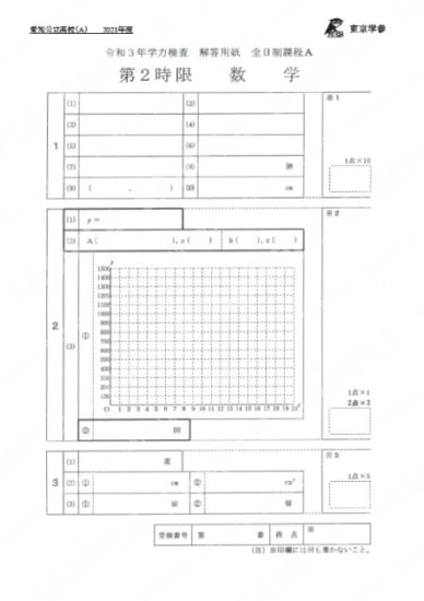 2021Z23愛知県A数学