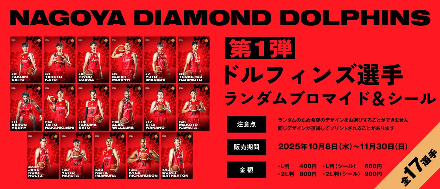 名古屋ダイヤモンドドルフィンズ　選手ブロマイド