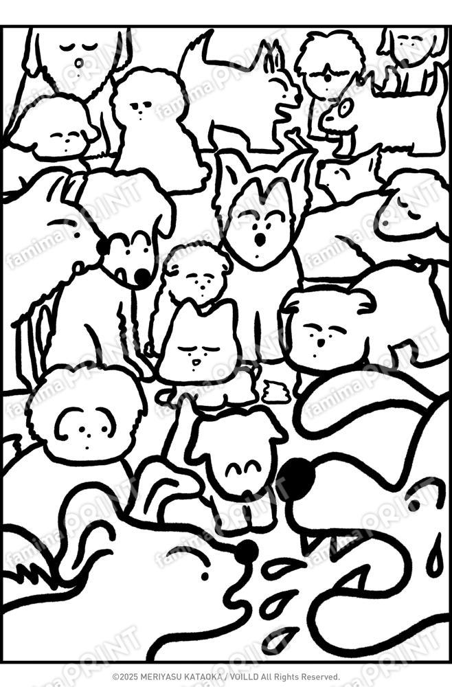 DOG塗り絵_wb_hagaki