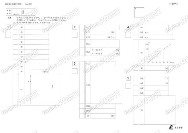 2026Z33岡山県特別数学