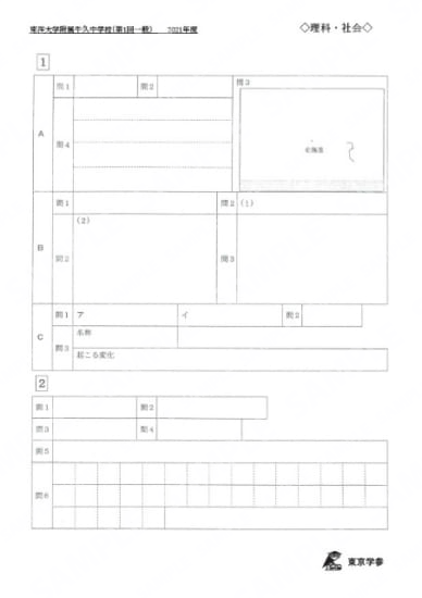 2021S02東洋大附牛久中一回一般理社