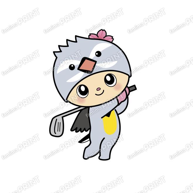 富岡町マスコットキャラクター「とみっぴー」～ゴルフ～