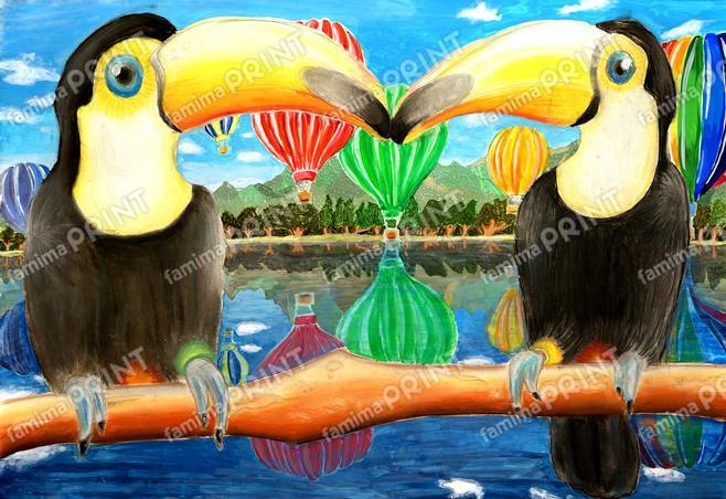 秋を彩る小さなアート作品05　提坂帆乃夏　シンメトリーのオオワシ