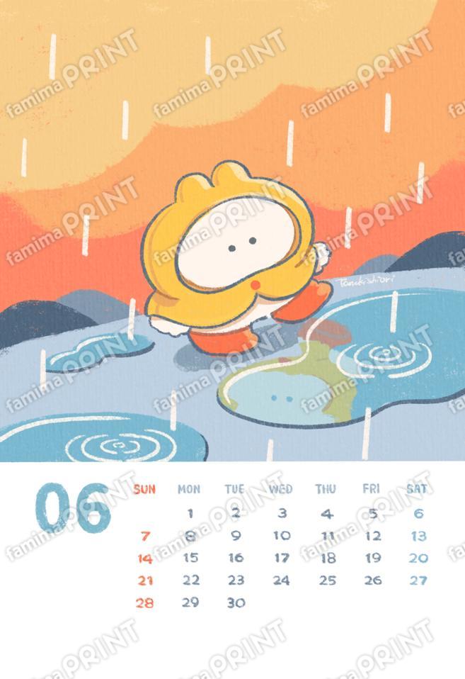 タヌキシオリカレンダー6月