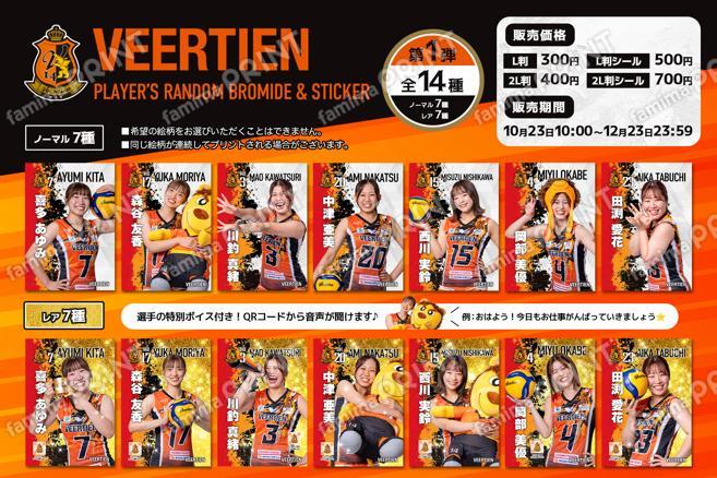 ヴィアティン三重女子バレーボール ランダムブロマイド＆シール第1弾