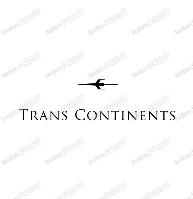 TRANS CONTINENTS 飛行機アイコン+ロゴ ブラック_S