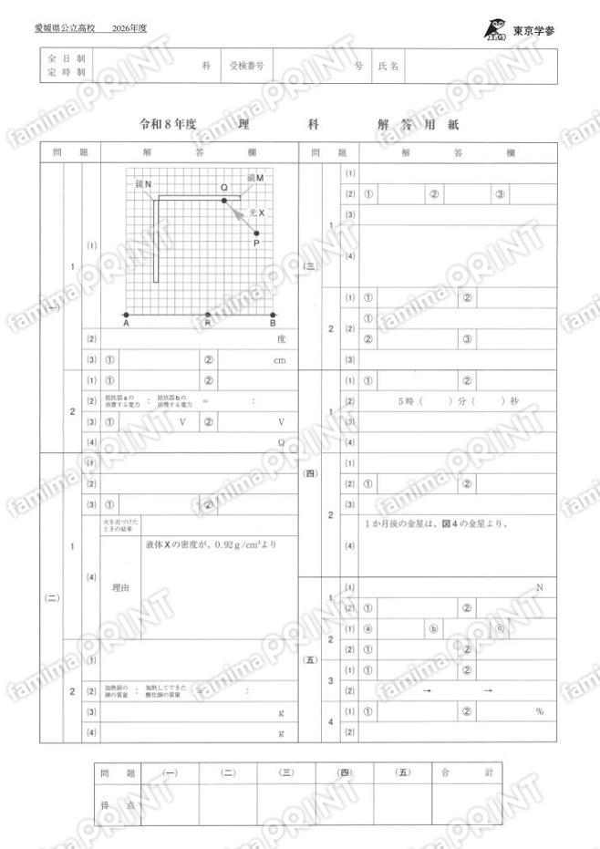 2026Z38愛媛県理科