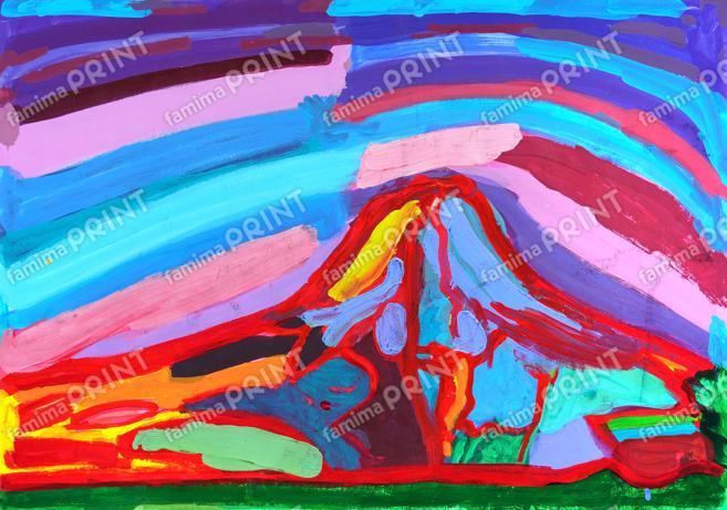 毎日に彩りを添えるアート04　F.K　富士山