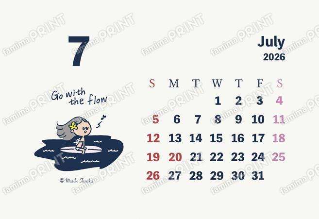 MarikoTanakaカレンダー7月