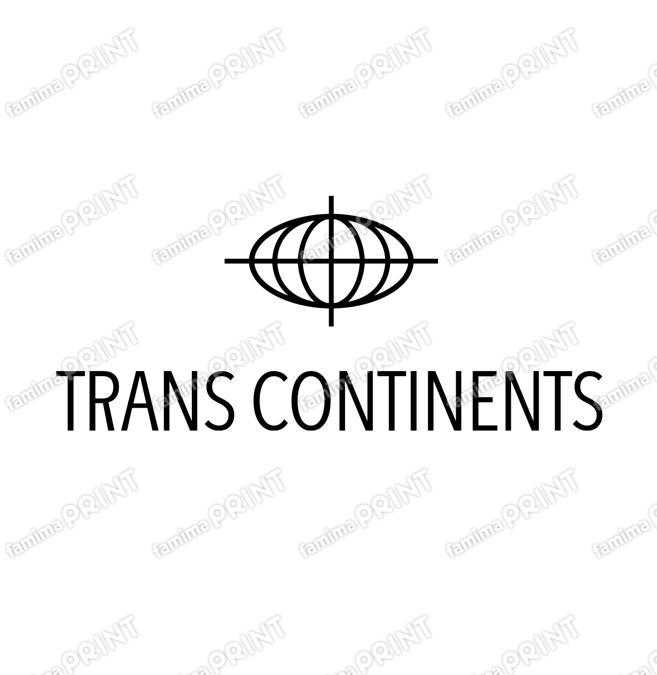 TRANS CONTINENTS 地球儀アイコン+公式ロゴ ブラック_S