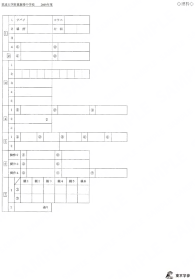 2019L2筑波大附駒場中理Y