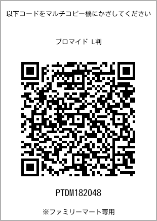 5 寸照片，扫描二维码获取打印号码[PTDM182048]。全家便利店独家销售。