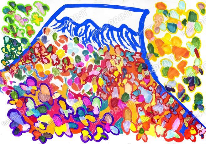 驚きと感動、元気と勇気を与えてくれる魅力満載のアート作品07　高井美幸　花舞う富士山