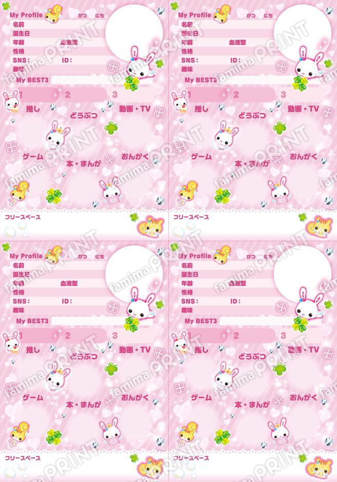 平成ファンシー プロフィールシート_フワフワらびちゃん