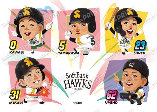 26ホークス　テレQコラボステッカーA