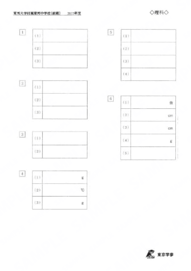 2022P08東邦大付属東邦中前期理科