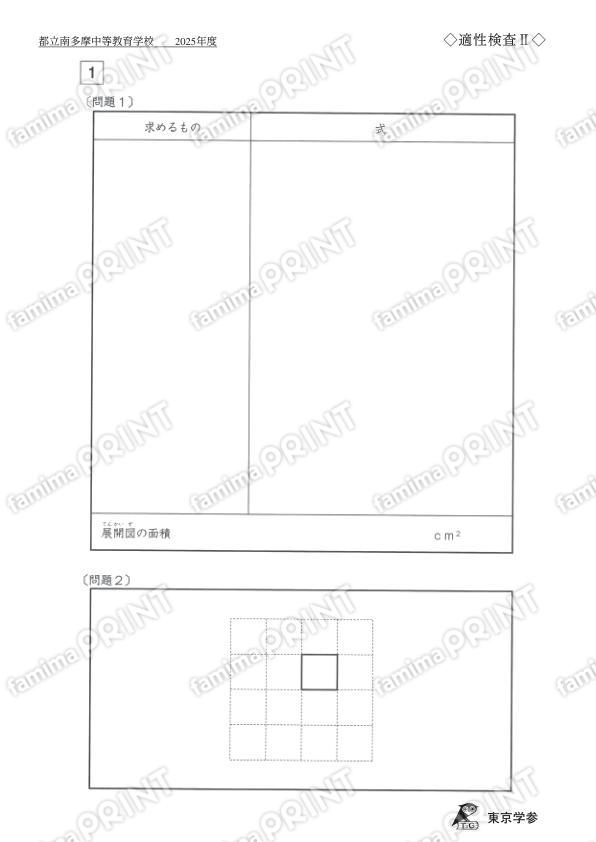 2025J30都立南多摩中等教育適性Ⅱ
