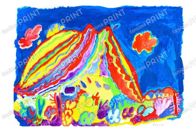 毎日に彩りを添えるアート14　大石 理央　彩り富士山