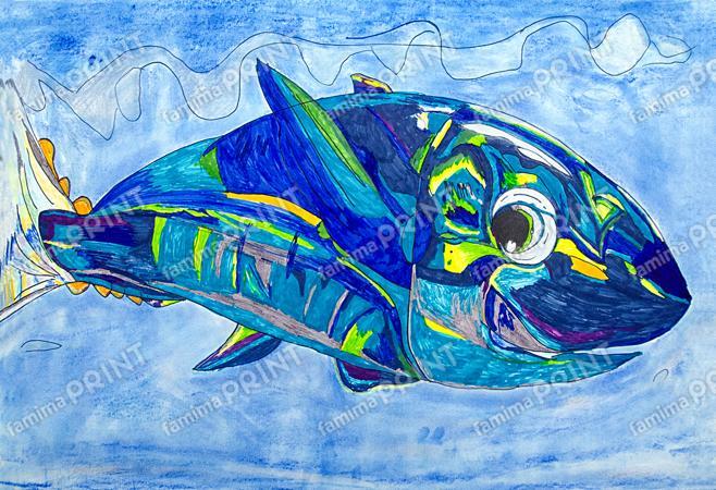 秋を彩る小さなアート 作品14　増田亮太　マグロの回遊