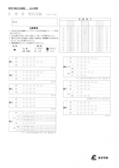 2021Z14神奈川県理科