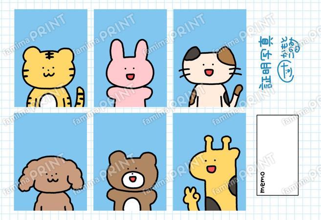 さかもとこのみ証明写真風シール05