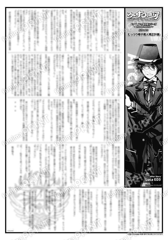 アルカナ・ファミリアED後日談シリーズ～Piccole felicità～ ルカ vol.3「むっつり帽子魔人矯正計画」