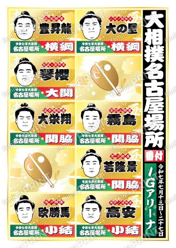 番付表・横綱～小結