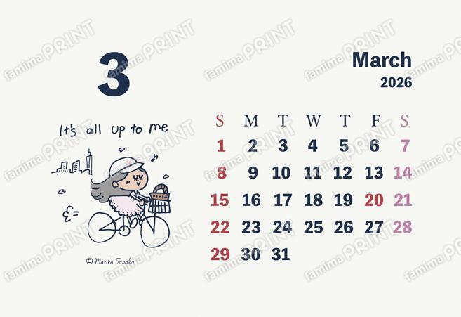 MarikoTanakaカレンダー3月