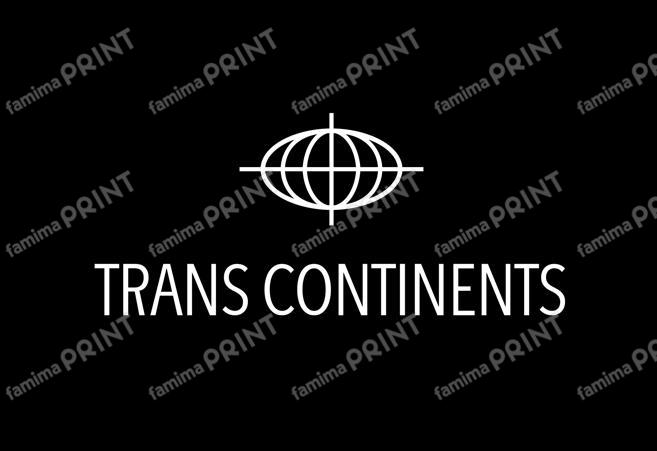 TRANS CONTINENTS 地球儀アイコン+公式ロゴ ホワイトアウト