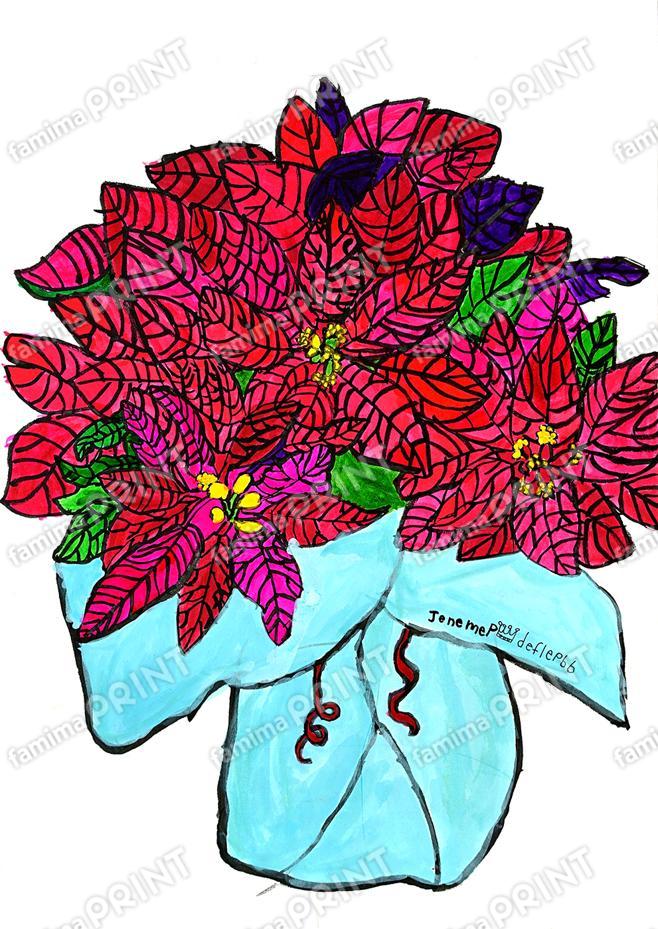 秋を彩る小さなアート 作品16　高原麻衣　花のプレゼント