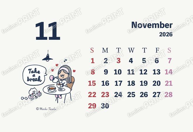 MarikoTanakaカレンダー11月
