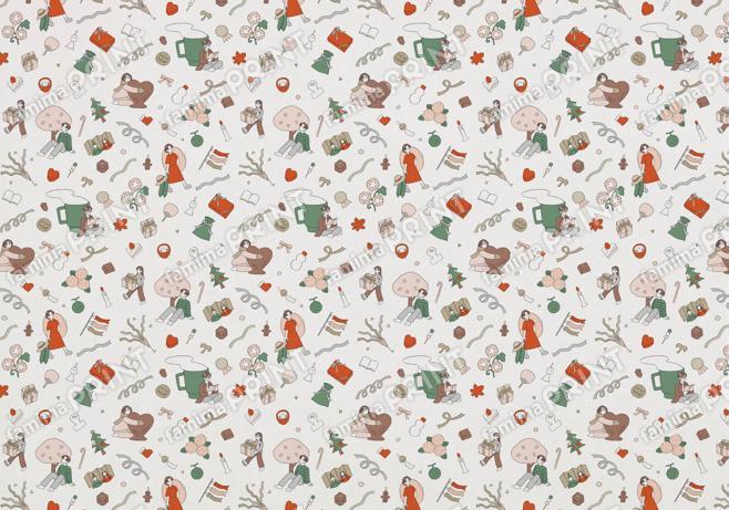 LaLa Begin ギフトカレンダー Yu Fukagawa ラッピングペーパー01