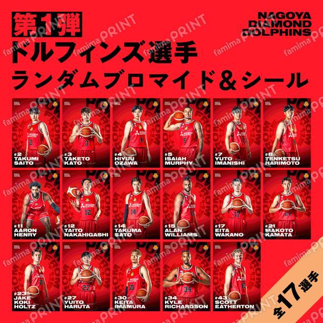 名古屋ダイヤモンドドルフィンズ_選手ランダムブロマイド＆シール