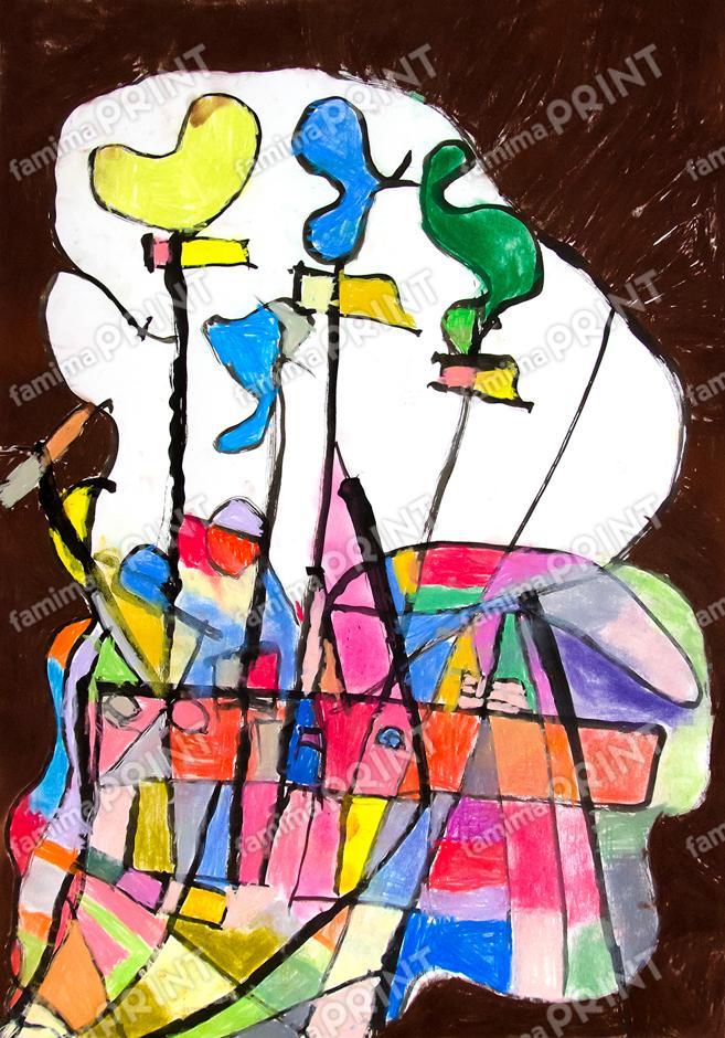 秋を彩る小さなアート作品22　高井美幸　ゴルフバック