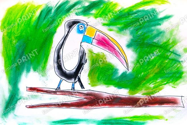 秋を彩る小さなアート 作品08　山本鷹一　オウム